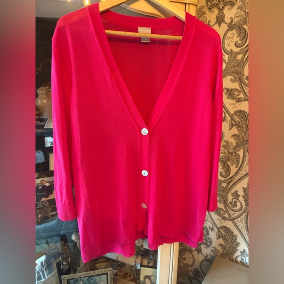 Chico's Sweaters - Chico's Pink Cardigan Sweater